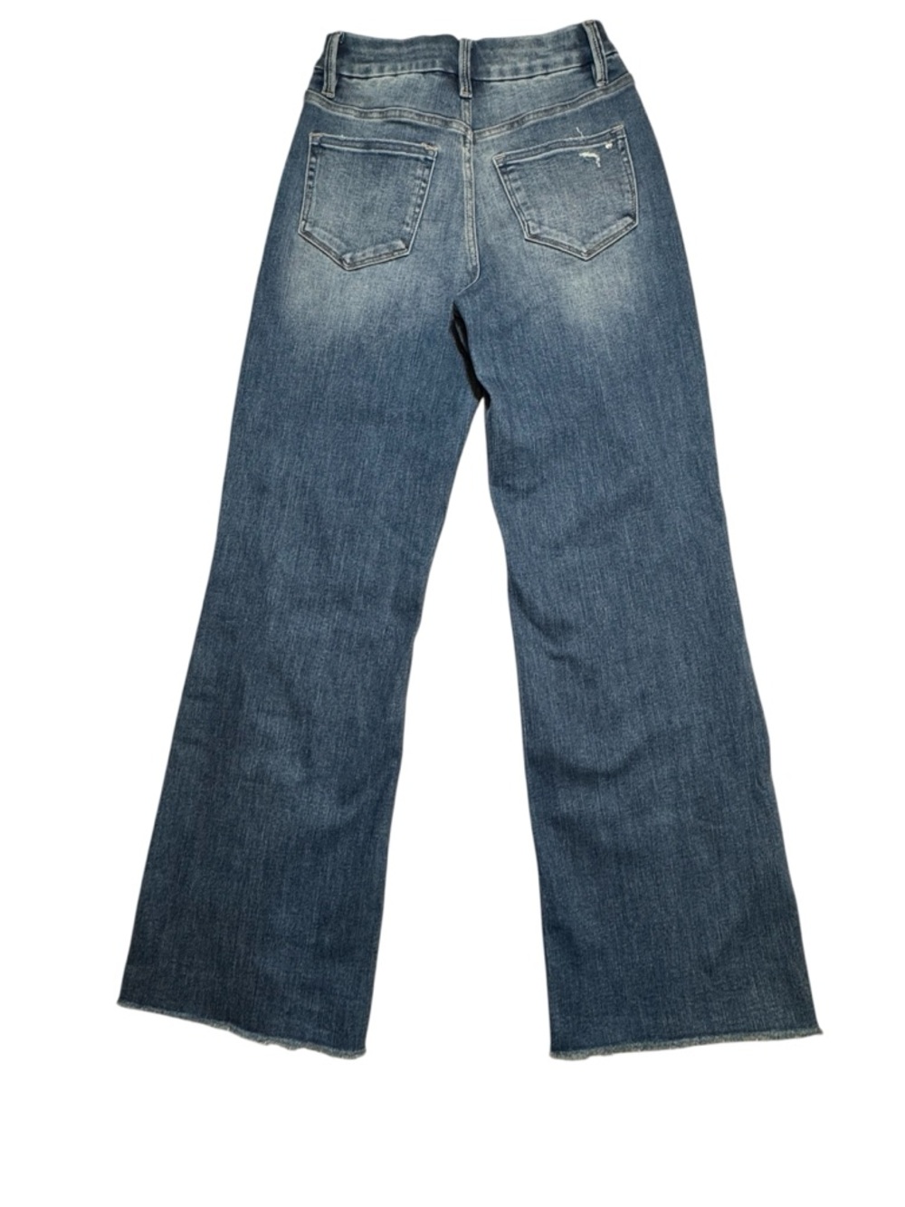 Mica High-waisted Blue Wide-Leg Flare Distressed Boho Jeans Women’s Size 25 - Picture 2 of 14